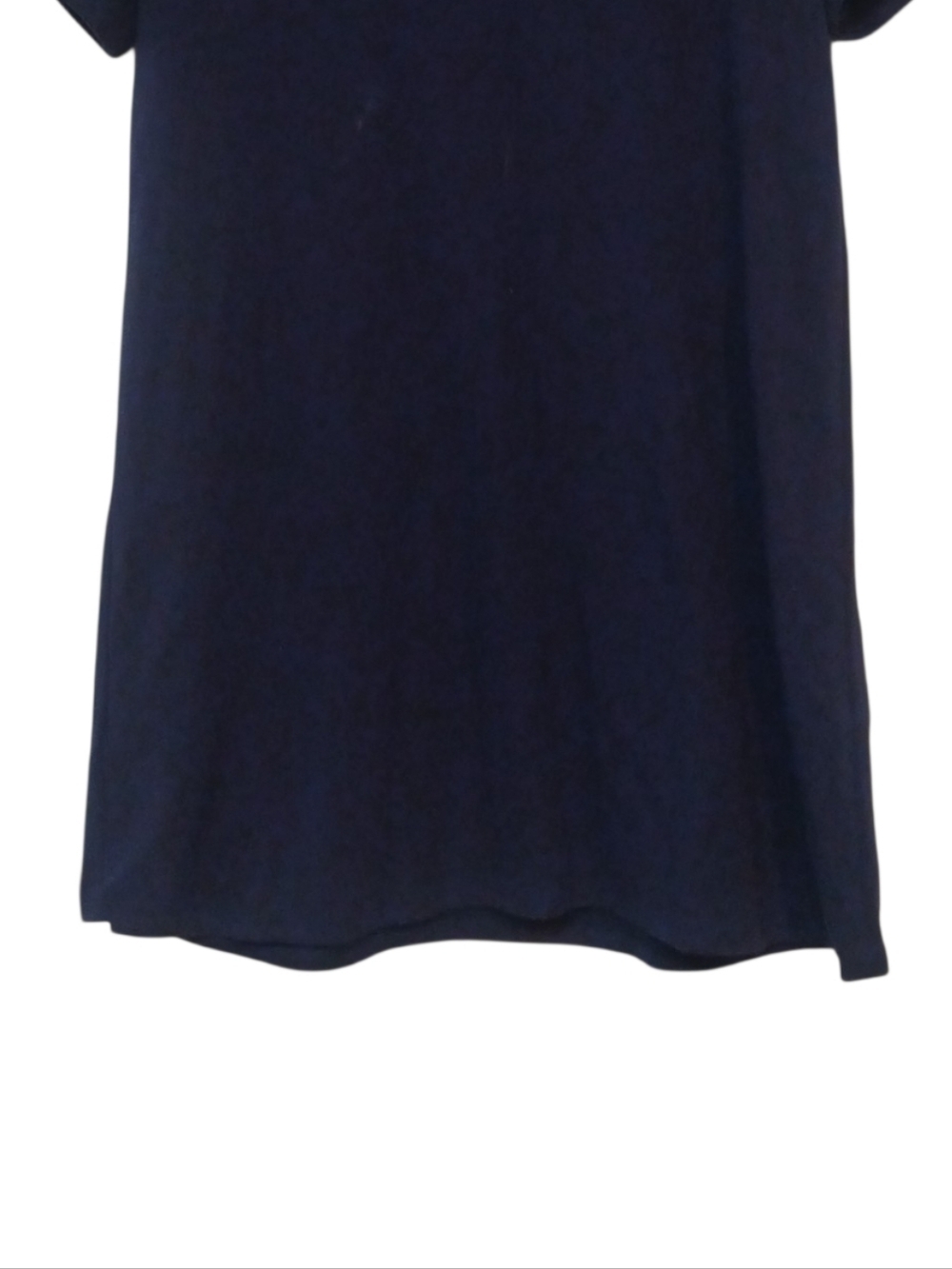 Cable & Gauge - NWOT, Navy Blue Tunic Top, Front Pockets, Short Sleeve W/Cuffs - Picture 9 of 10